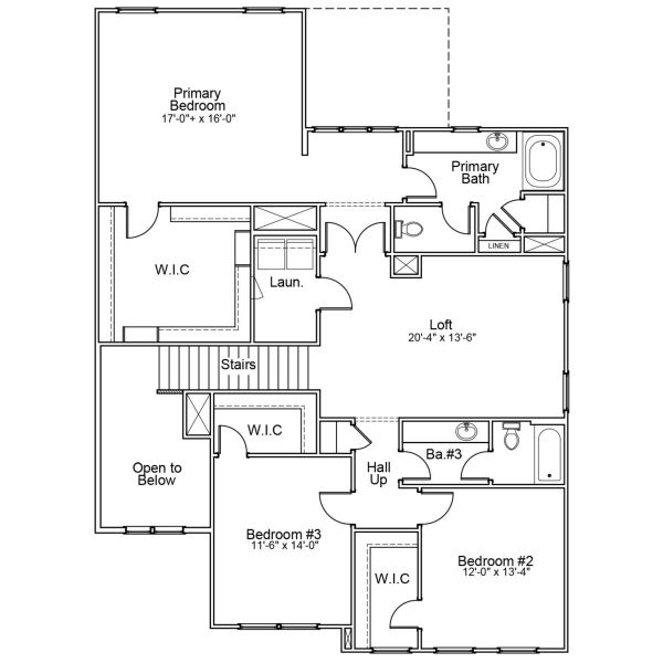 2D floor plan layout for the Saluda II - Vanguard Collection by Mungo Homes in Sweetbrier, Durham, NC (Image 4).