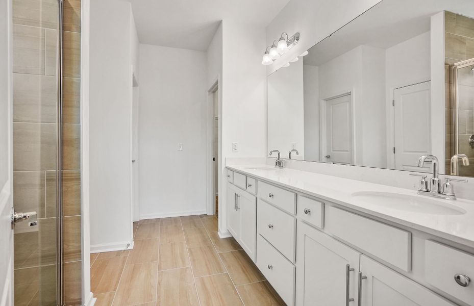 Representative furnished interior of a home built from the Kirby by Pulte Homes in Wimberly, Willow Spring (Image 5).