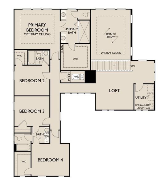 2D floor plan layout for the Essex by Ashton Woods in Northlake Estate, Winter Garden, FL (Image 4). 2D floor plan layout for the Essex by Ashton Woods in Northlake Estate, Winter Garden, FL (Image 4).