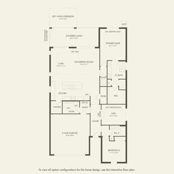 2D floor plan layout for the Palmary by Del Webb in Del Webb Lakehaven, Clermont, FL (Image 4).