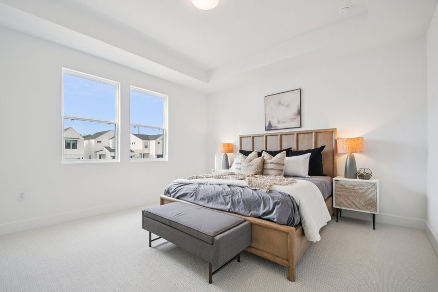 Representative furnished interior of a home built from the Noah by Risewell Homes in Novel, Austin (Image 18).