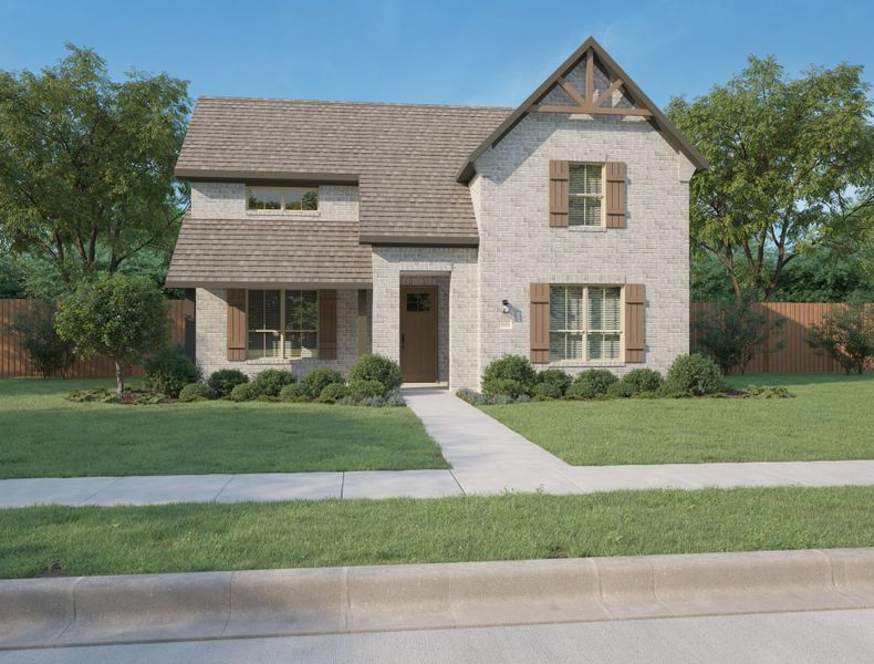 Representative exterior photo of a completed home built from the Robin by Centre Living Homes in Dove Hollow, Waxahachie, TX (Image 6). Representative exterior photo of a completed home built from the Robin by Centre Living Homes in Dove Hollow, Waxahachie, TX (Image 6).