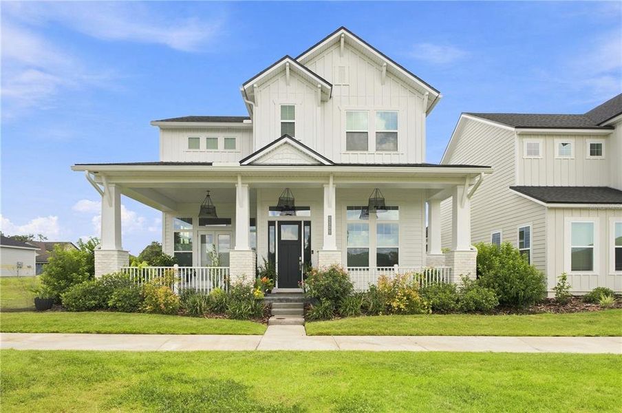 Front exterior of a new home in Oakmont, Gainesville, FL, highlighting curb appeal (Image 26). Front exterior of a new home in Oakmont, Gainesville, FL, highlighting curb appeal (Image 26).