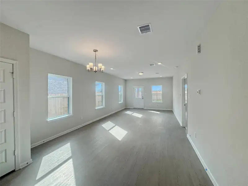 The Piedmont- Dining into Family Room.