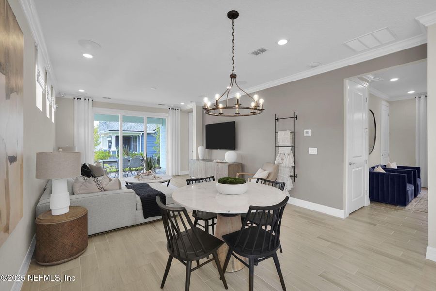 Furnished interior view inside a new home in Summer Bay at Grand Oaks, St. Augustine (Image 3).