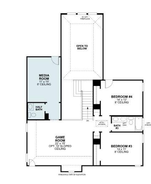 2D floor plan layout of this home in Eliana, McKinney, TX (Image 2). 2D floor plan layout of this home in Eliana, McKinney, TX (Image 2).