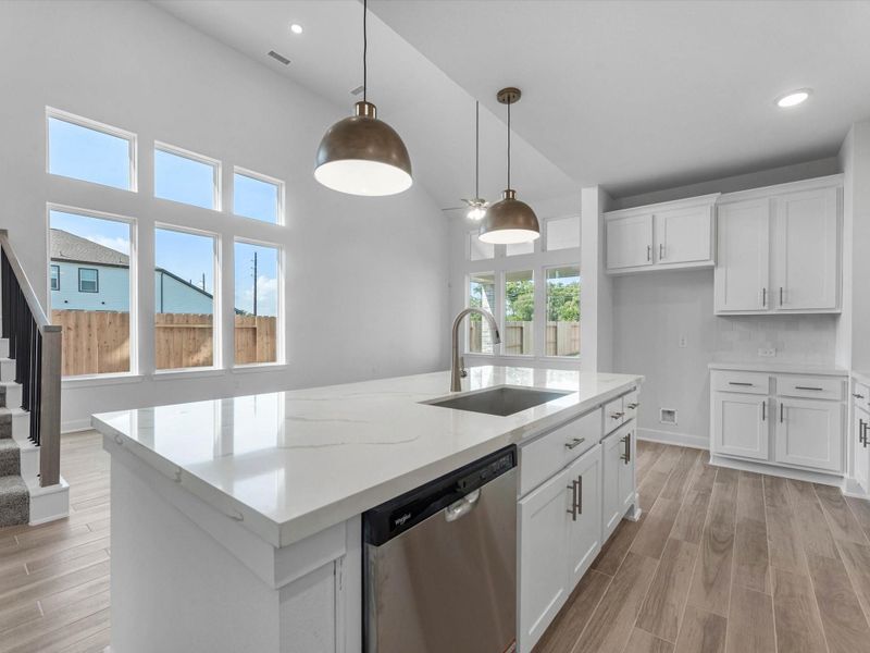 Furnished interior view inside a new home in Sienna - 45', Missouri City (Image 1).