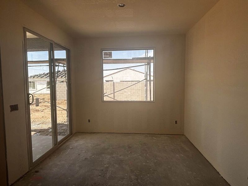 Dining nook off kitchen