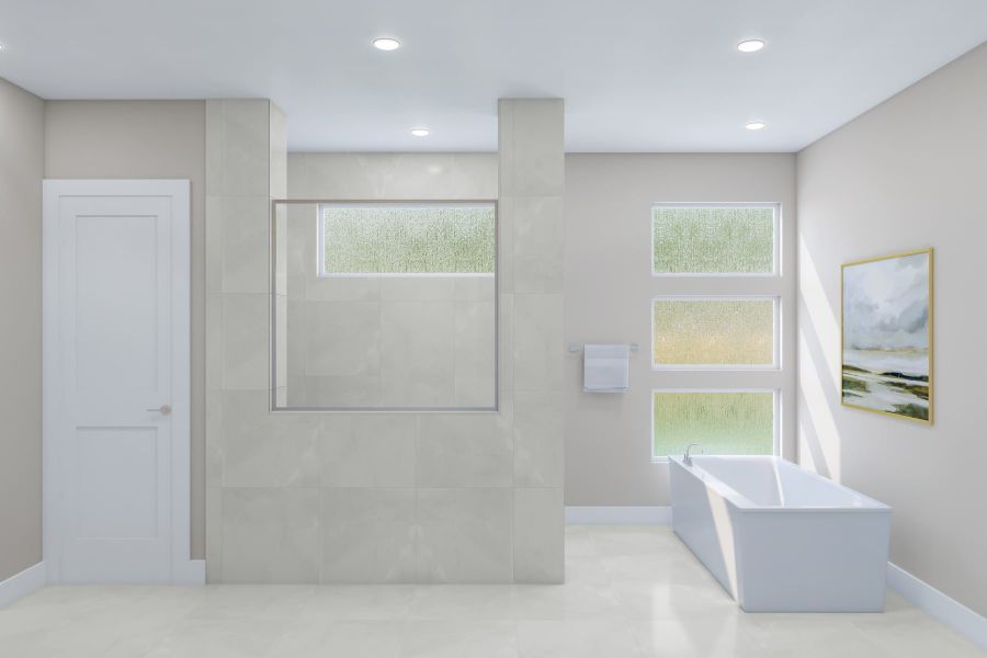 Representative furnished interior of a home built from the Trieste by Tri Pointe Homes in Woodson’s Reserve, Spring (Image 26).