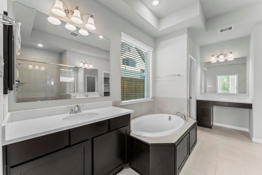 Furnished interior view inside a new home in The Highlands, Porter (Image 12).