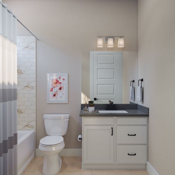 Furnished interior view inside a new home in Harvest Green, Richmond (Image 4). Furnished interior view inside a new home in Harvest Green, Richmond (Image 4).