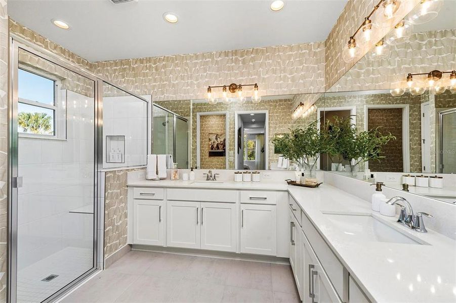 Furnished interior view inside a new home in Valencia Ridge (55+), Wesley Chapel (Image 11).