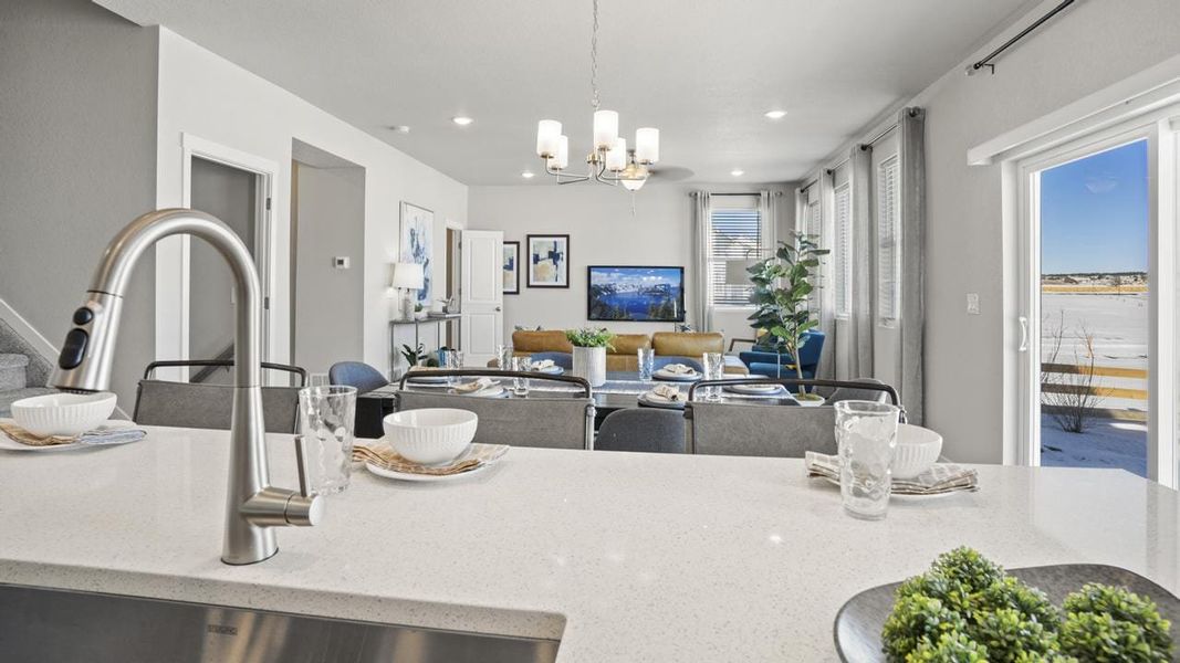 Representative furnished interior of a home built from the Elm by View Homes in Aspen Ranch, Fountain (Image 11).