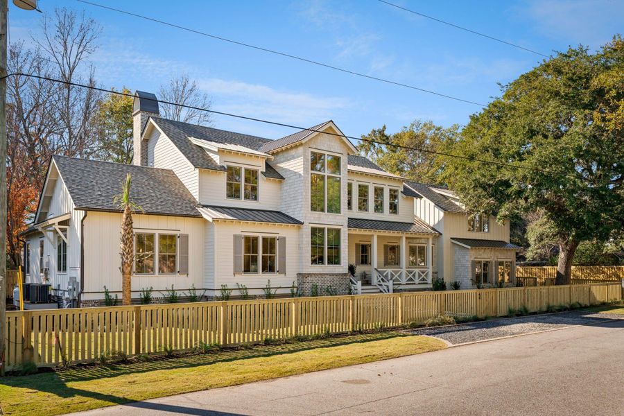 Front exterior of a new home in , Mount Pleasant, SC, highlighting curb appeal (Image 33). Front exterior of a new home in , Mount Pleasant, SC, highlighting curb appeal (Image 33).