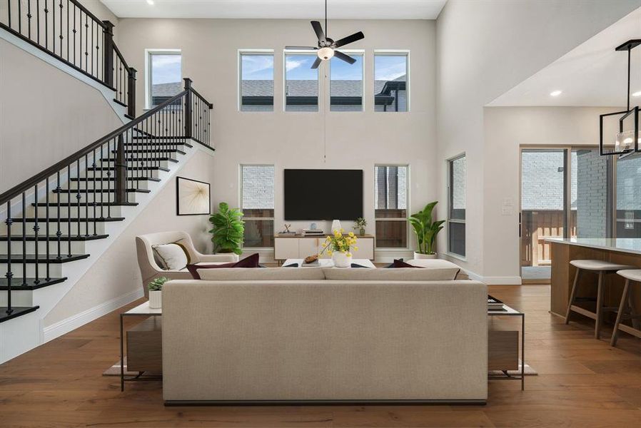Furnished interior view inside a new home in Fields Villas - Darling Homes, Frisco (Image 6).