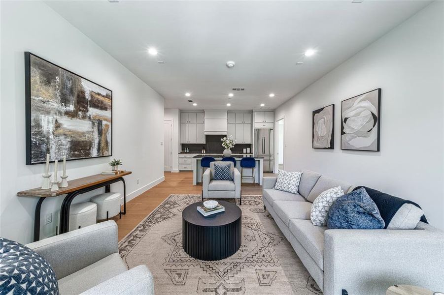 Furnished interior view inside a new home in , Dallas (Image 12).