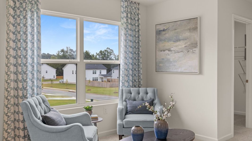 Representative furnished interior of a home built from the Halton by D.R. Horton in Bridle Creek, Locust Grove (Image 14).