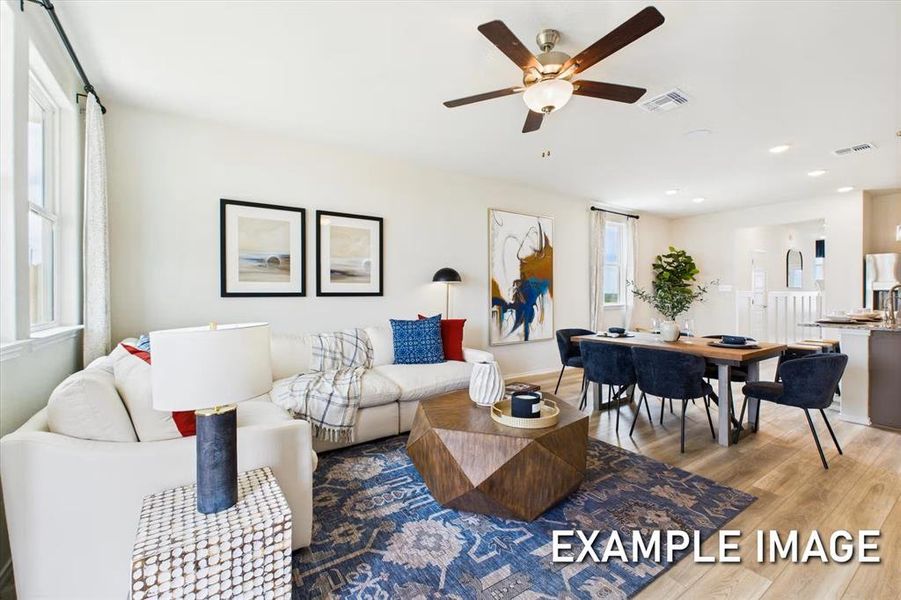 Furnished interior view inside a new home in Heartland, Heartland (Image 19). Furnished interior view inside a new home in Heartland, Heartland (Image 19).