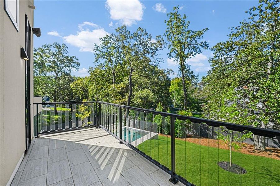Exterior details and patio area of a home in , Atlanta (Image 36).