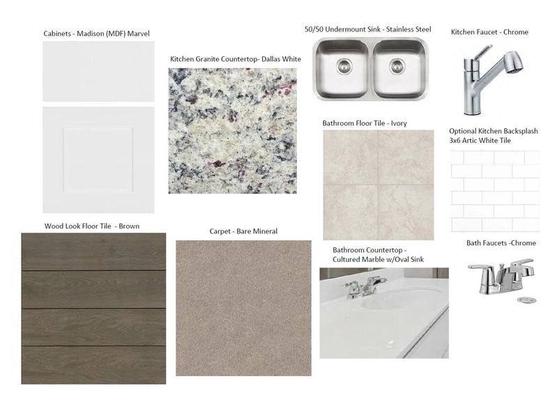 Sample of building materials used in homes in Willow Springs, Buda (Image 8).