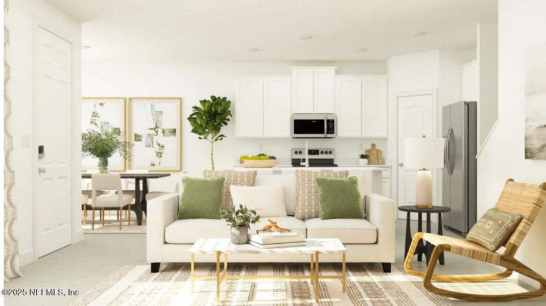 Furnished interior view inside a new home in Cove at Southwood, Jacksonville (Image 12).