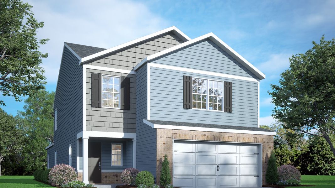 Representative exterior photo of a completed home built from the Manning - Express by D.R. Horton in Carter Ridge, Greenville, NC (Image 6).