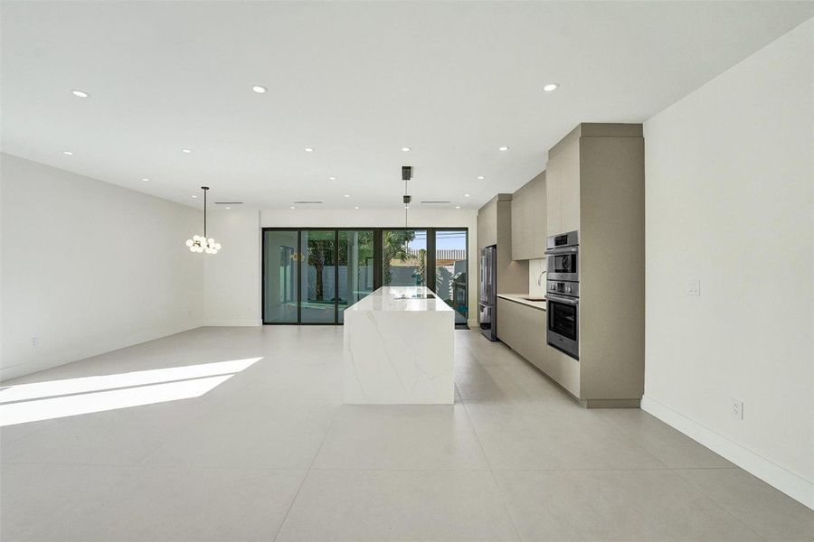 Living, Dining, Kitchen