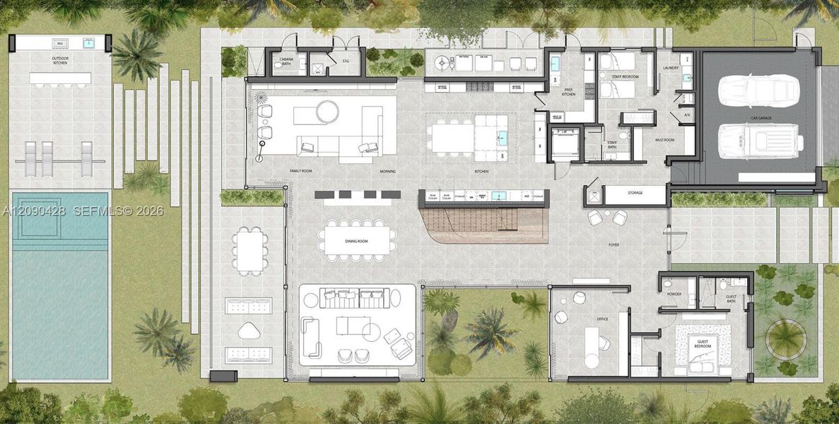 2D floor plan layout of this home in , Surfside, FL (Image 5). 2D floor plan layout of this home in , Surfside, FL (Image 5).