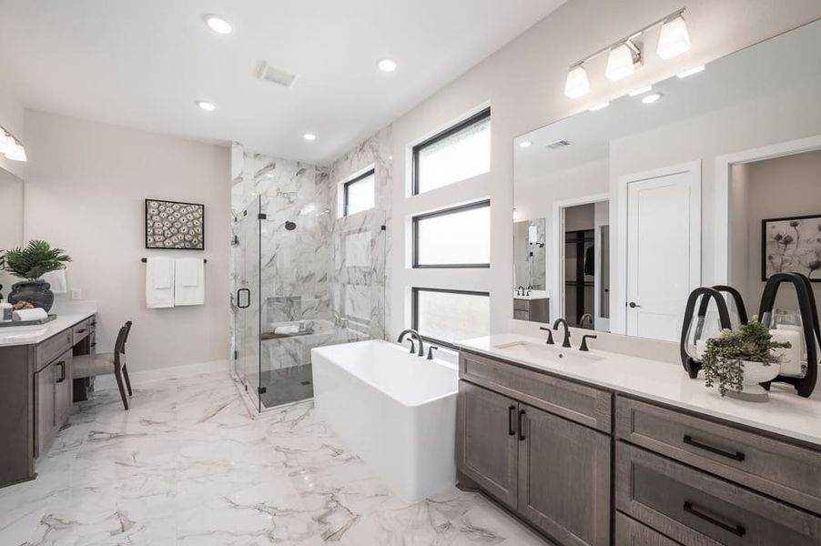 Representative furnished interior of a home built from the Carignan by Tri Pointe Homes in Legacy Grove, Montgomery (Image 41).