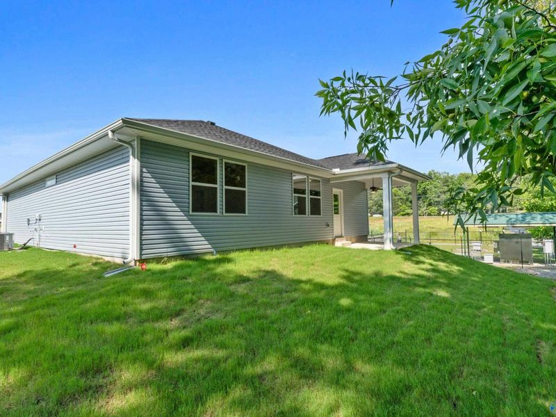 Exterior details and patio area of a home in Bailey Park, Fayetteville (Image 16).