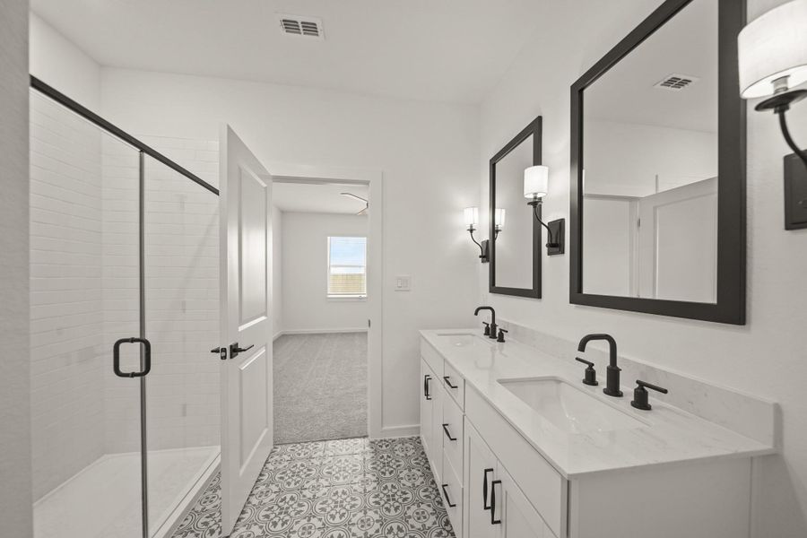 Serene primary bath (*Photo not of actual home and used for illustration purposes only.)