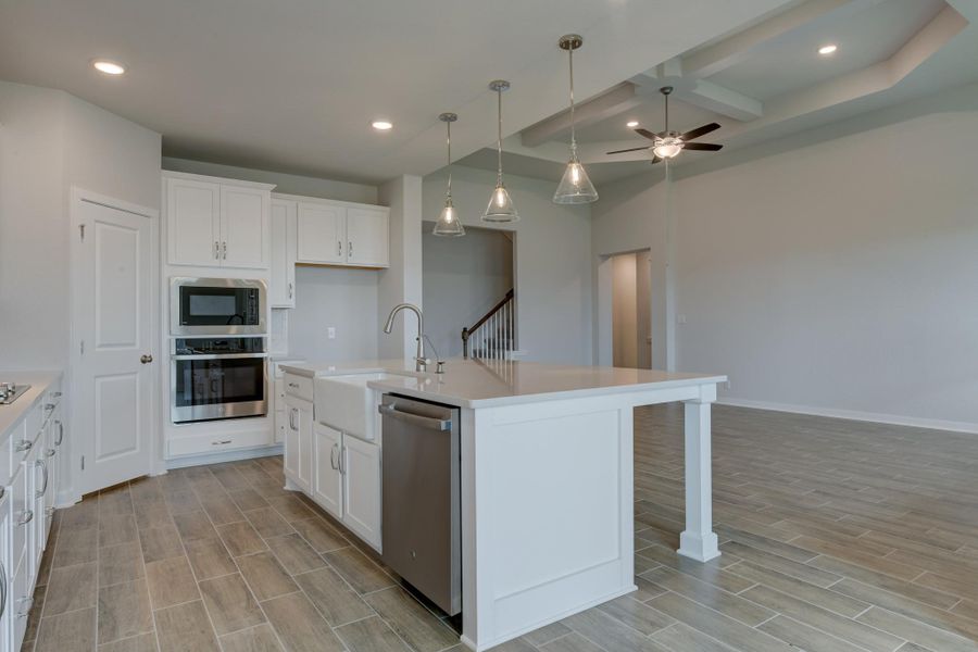 Representative furnished interior of a home built from the Guadalupe by Ashton Woods in The Heritage at Saddlebrook Ranch 70's, Schertz (Image 7).