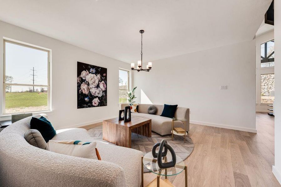 Furnished interior view inside a new home in Chatham Reserve, Providence Village (Image 16).