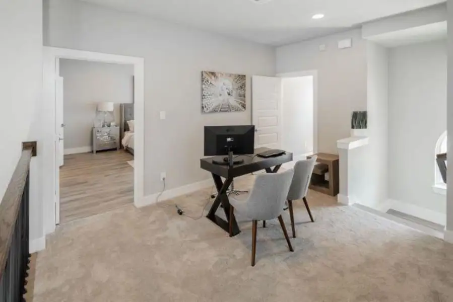 Furnished interior in a model home at Parkview at Oak Forest in Houston (Image 3). Furnished interior in a model home at Parkview at Oak Forest in Houston (Image 3).