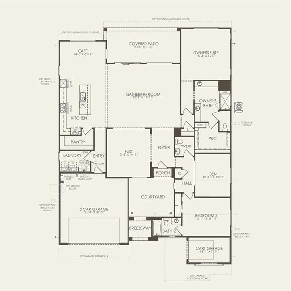 2D floor plan layout for the Journey by Del Webb in Sun City Anthem at Merrill Ranch, Florence, AZ (Image 3).