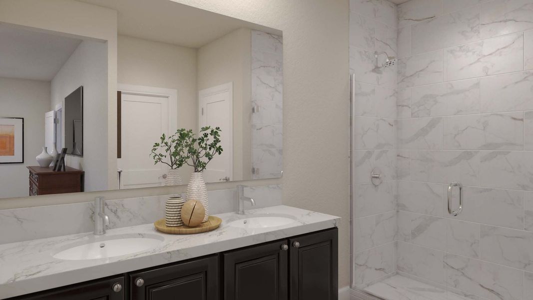 Primary Bathroom | Madera | Sunrise - Canyon Series | Surprise, AZ | Landsea Homes