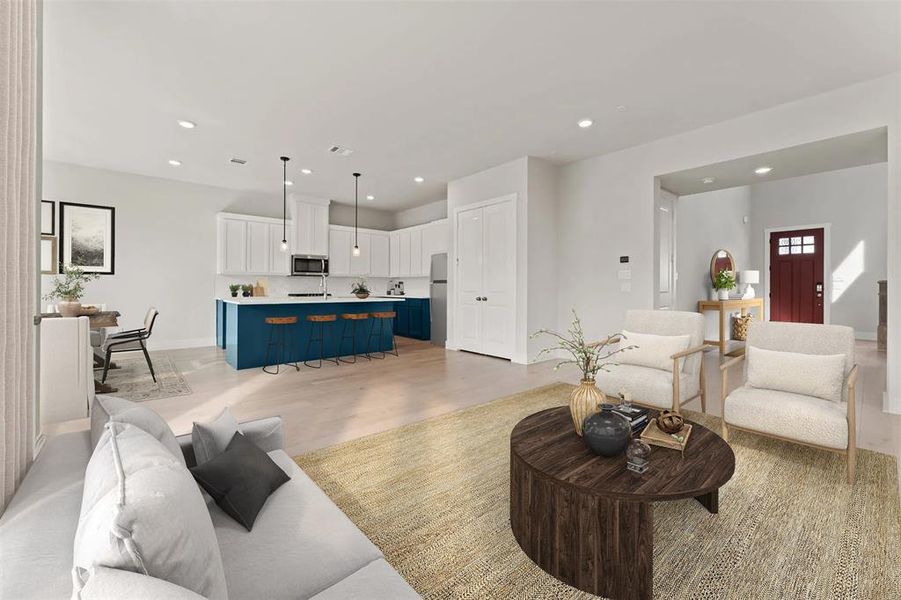 Furnished interior view inside a new home in North Square at Uptown, Celina (Image 7).