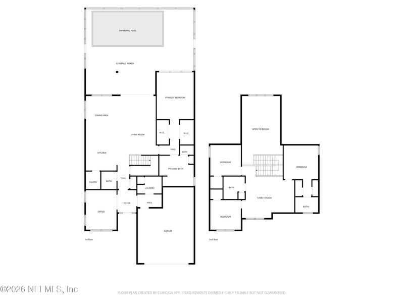 2D floor plan layout of this home in Settler's Landing at Nocatee, Ponte Vedra, FL (Image 5).