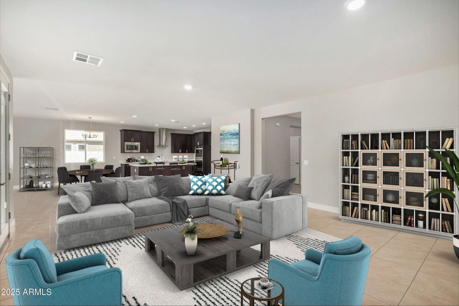 Open Great Room Virtually Staged Open Great Room Virtually Staged