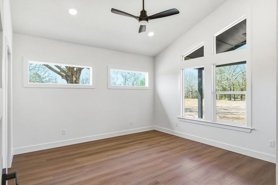 The sunrise through these windows is stunning!