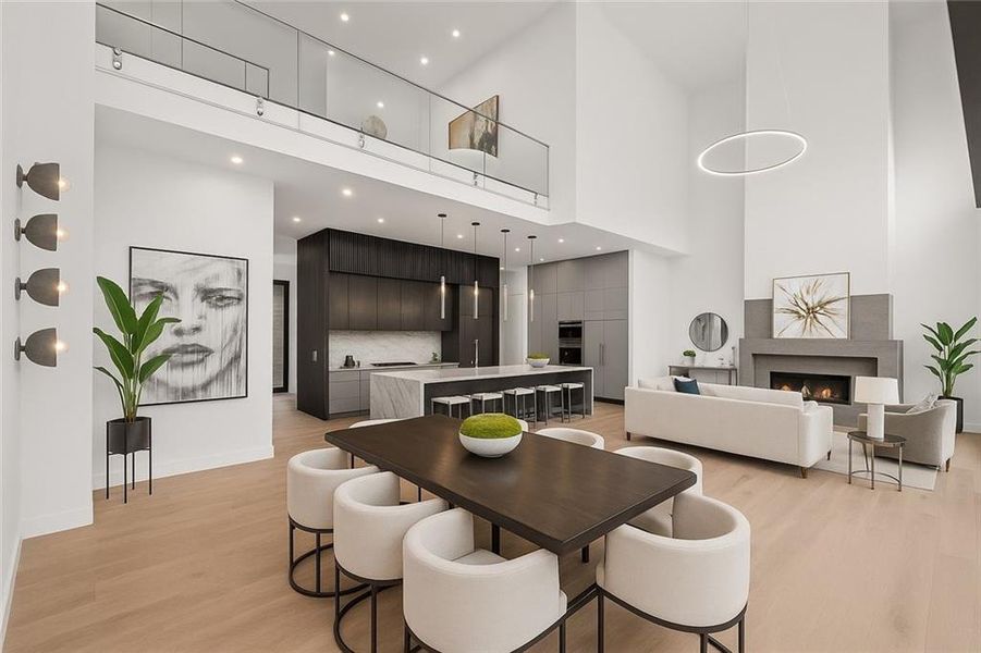 Furnished interior view inside a new home in , Atlanta (Image 6).