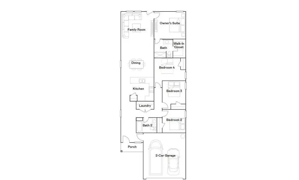 2D floor plan layout of this home in Sunterra, Katy, TX (Image 3).