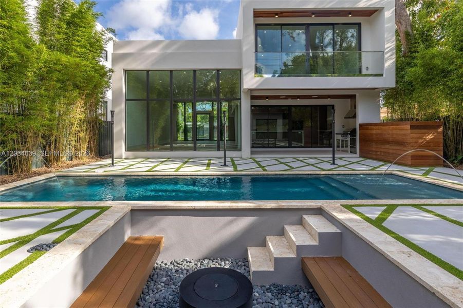 Exterior details and patio area of a home in , Miami (Image 33). Exterior details and patio area of a home in , Miami (Image 33).