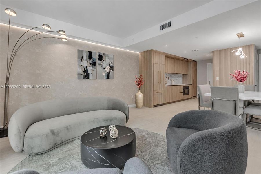 Furnished interior view inside a new home in , Miami (Image 15).