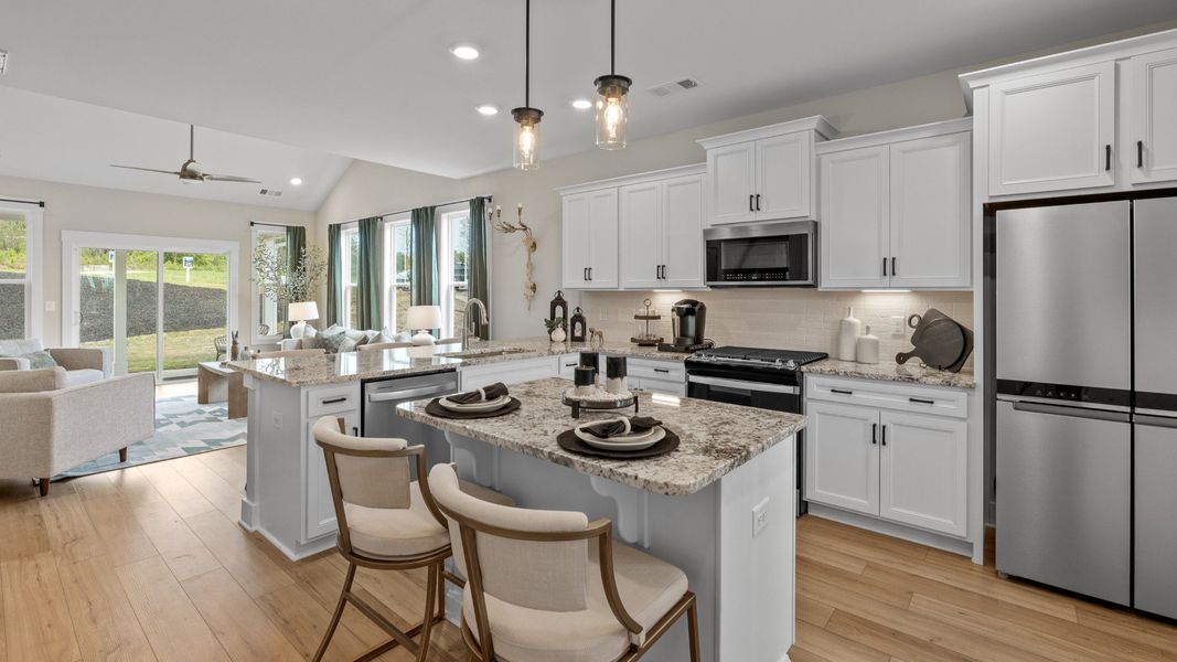 Representative furnished interior of a home built from the Finley by DRB Homes in Iris Meadows, Moore (Image 28).