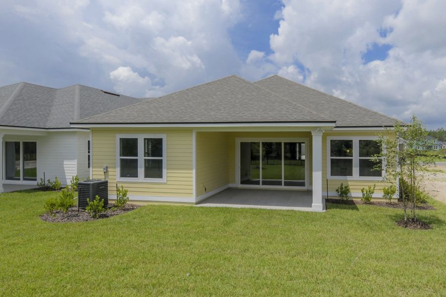 Representative exterior details of a home built from the Washington by Riverside Homes in Hidden Creek at SilverLeaf Phase 2, St. Augustine (Image 3). Representative exterior details of a home built from the Washington by Riverside Homes in Hidden Creek at SilverLeaf Phase 2, St. Augustine (Image 3).