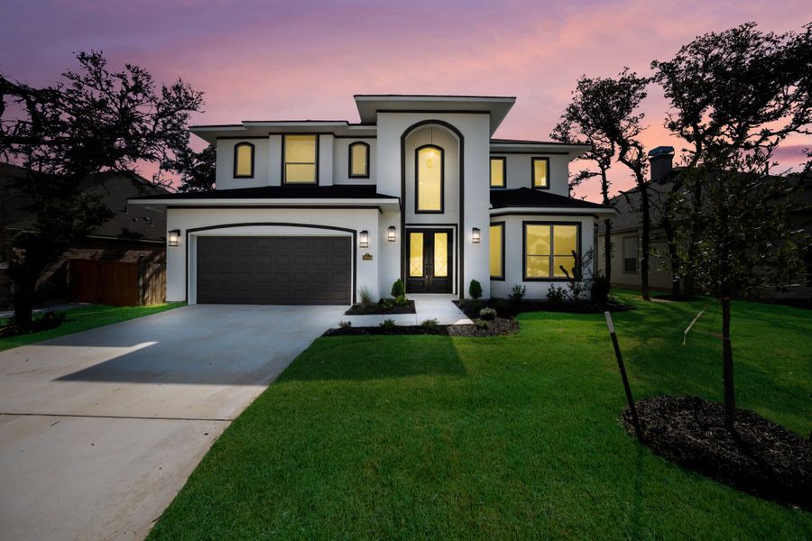 Representative exterior photo of a completed home built from the The Travis by Whitestone Custom Homes in Johnson Ranch, Bulverde, TX (Image 27).