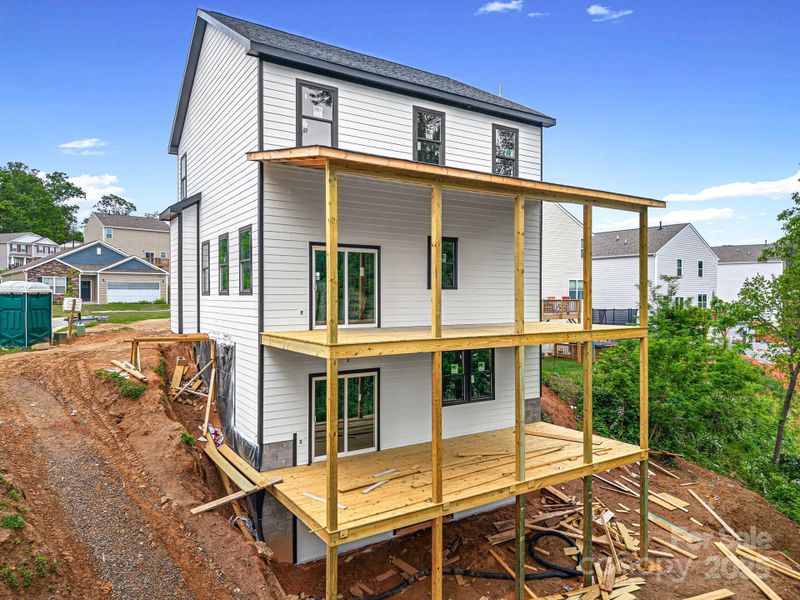 Exterior details and patio area of a home in , Asheville (Image 10). Exterior details and patio area of a home in , Asheville (Image 10).