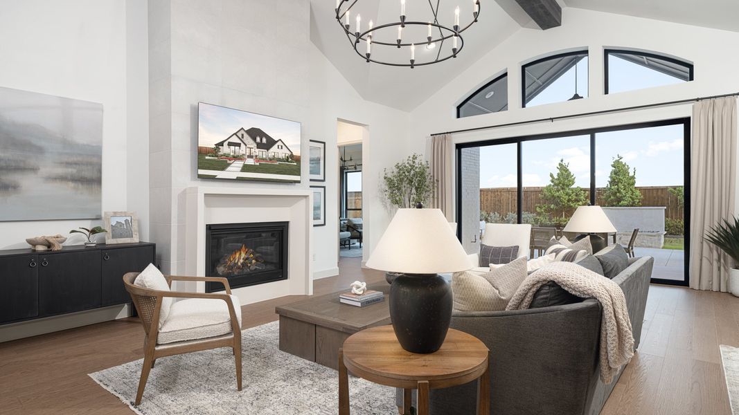 Representative furnished interior of a home built from the 3295W by Perry Homes in Jordan Ranch, Katy (Image 4).
