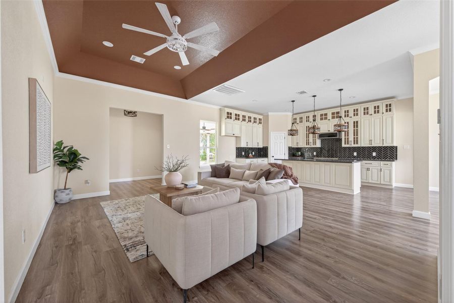 Furnished interior view inside a new home in , Huffman (Image 13).